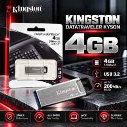 KINGSTON STEEL PEN DRIVE 4GB (6 MONTH WARENTY)