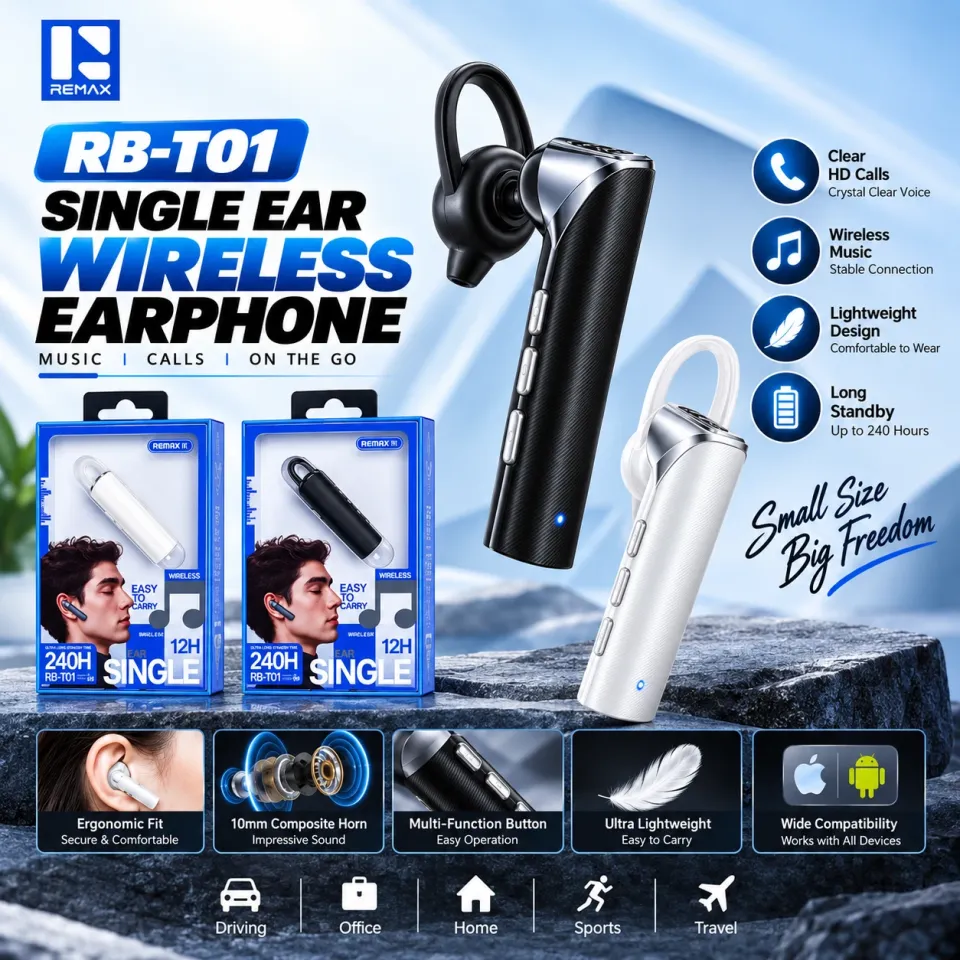 REMAX WIRELESS HEADSET (RB-T01)